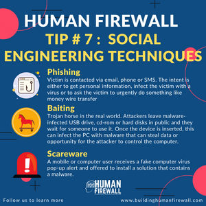 Human Firewall Tip # 7: Social Engineering Techniques