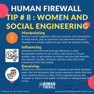 Human Firewall Tip # 8: Women and Social Engineering