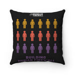 "Building Human Firewall (People)" Cyber Security Custom Spun Polyester Square Pillow www.buildinghumanfirewall.com