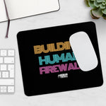 "Building Human Firewall" Vintage Cyber Security Custom Mousepad www.buildinghumanfirewall.com