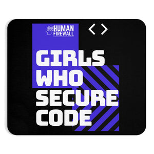 "Girls who secure code" Custom Mousepad