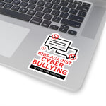 "Bid Against Cyber Bullying" Cyber Security Custom Kiss-Cut Stickers www.buildinghumanfirewall.com