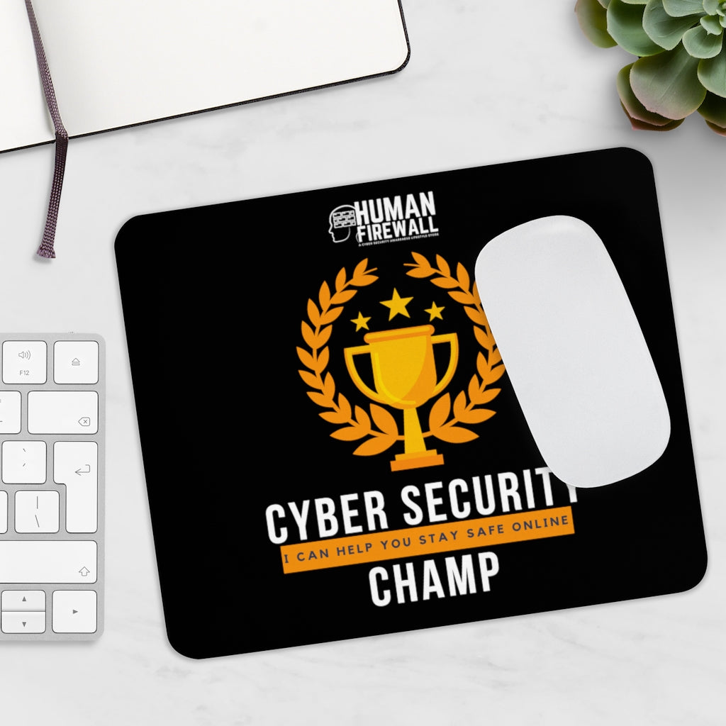 "Cyber Security Champ" Custom Mousepad