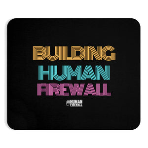 "Building Human Firewall" Vintage Cyber Security Custom Mousepad www.buildinghumanfirewall.com