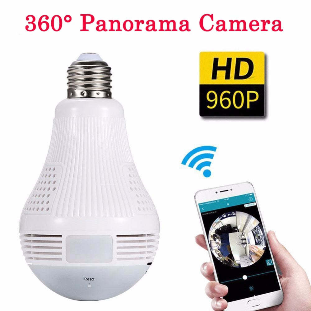 360 Degree Panoramic Light Bulb Camera