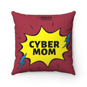 "Cyber Mom" Custom Spun Polyester Square Pillow