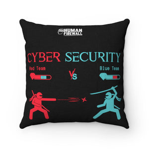 "Red Team vs Blue Team" Custom Spun Polyester Square Pillow