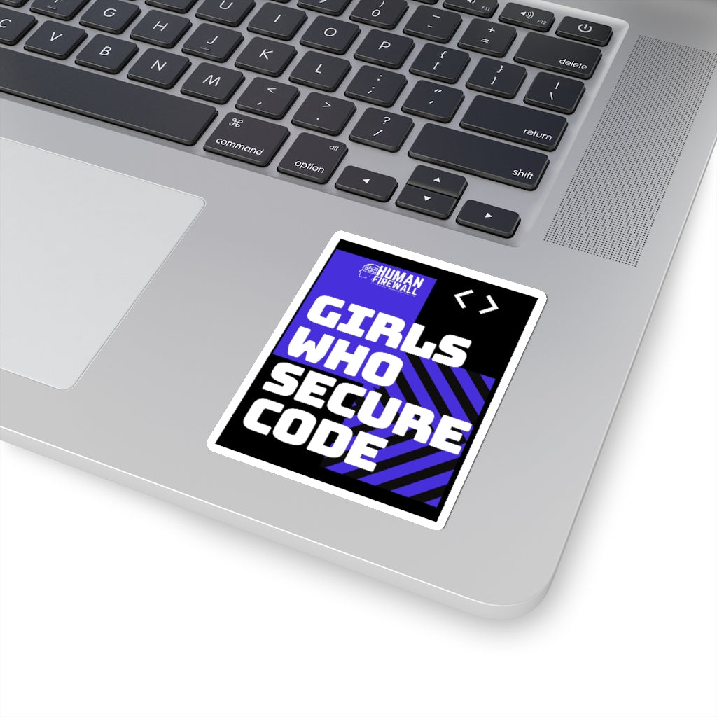 "Girls who secure code" Custom Kiss-Cut Stickers