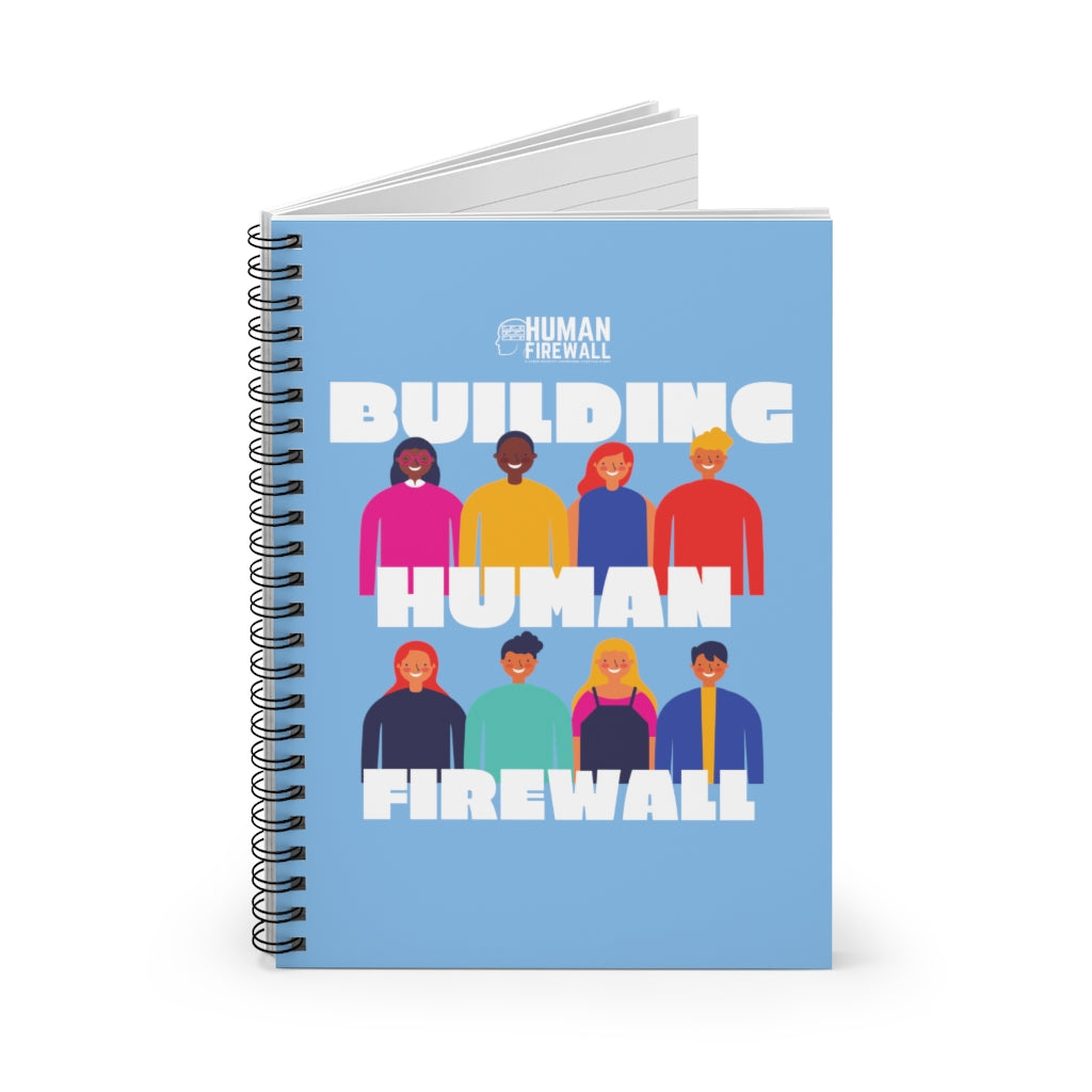 "Building Human Firewall (Diversity)" Cyber Security Custom Spiral Notebook - Ruled Line www.buildinghumanfirewall.com