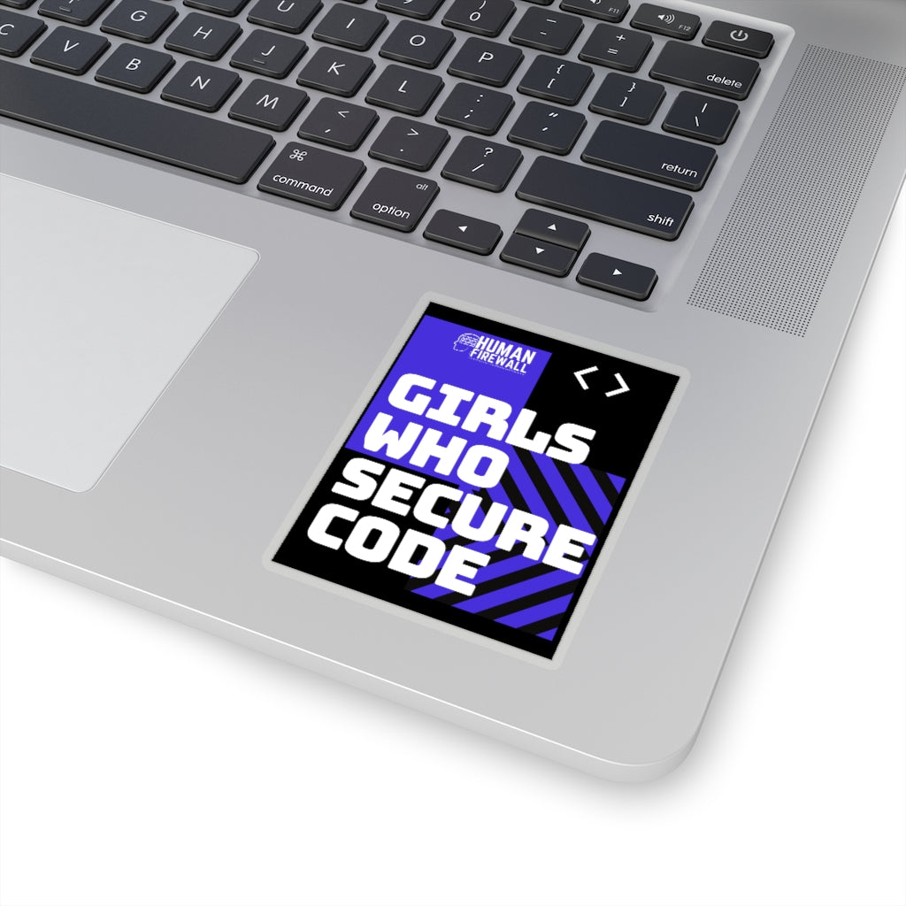 "Girls who secure code" Custom Kiss-Cut Stickers