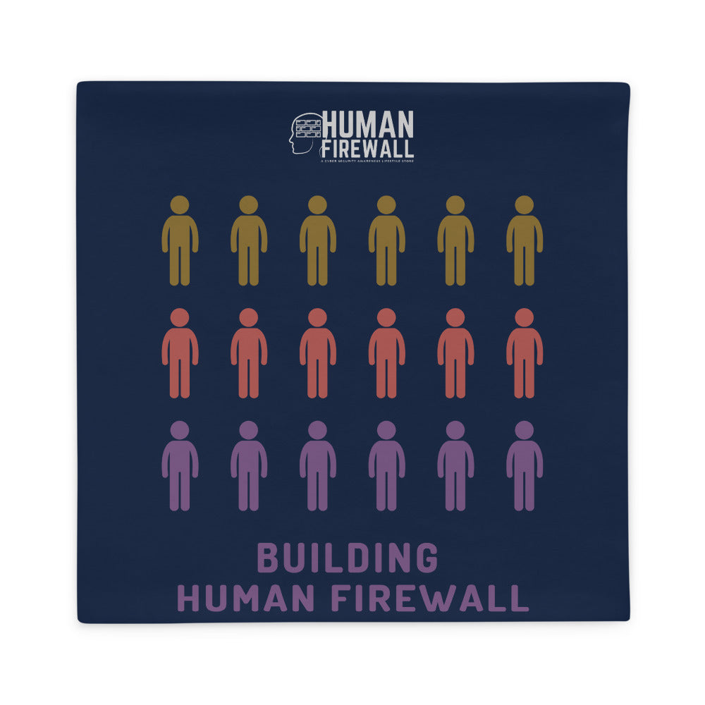 "Building Human Firewall (People)" Cyber Security Custom Pillow Case www.buildinghumanfirewall.com