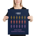 "Building Human Firewall (People)" Cyber Security Custom Sample Poster www.buildinghumanfirewall.com
