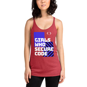 "Girls who secure code" Custom Women's Racerback Tank