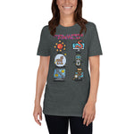"Malware Family" Cyber Security Custom Women's Short-Sleeve T-Shirt buildinghumanfirewall.com