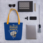 "Sec_rity is Incomplete Without U" Cyber Security Custom Tote bag