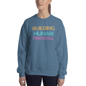 "Building Human Firewall" Vintage Cyber Security Custom Women's Sweatshirt www.buildinghumanfirewall.com