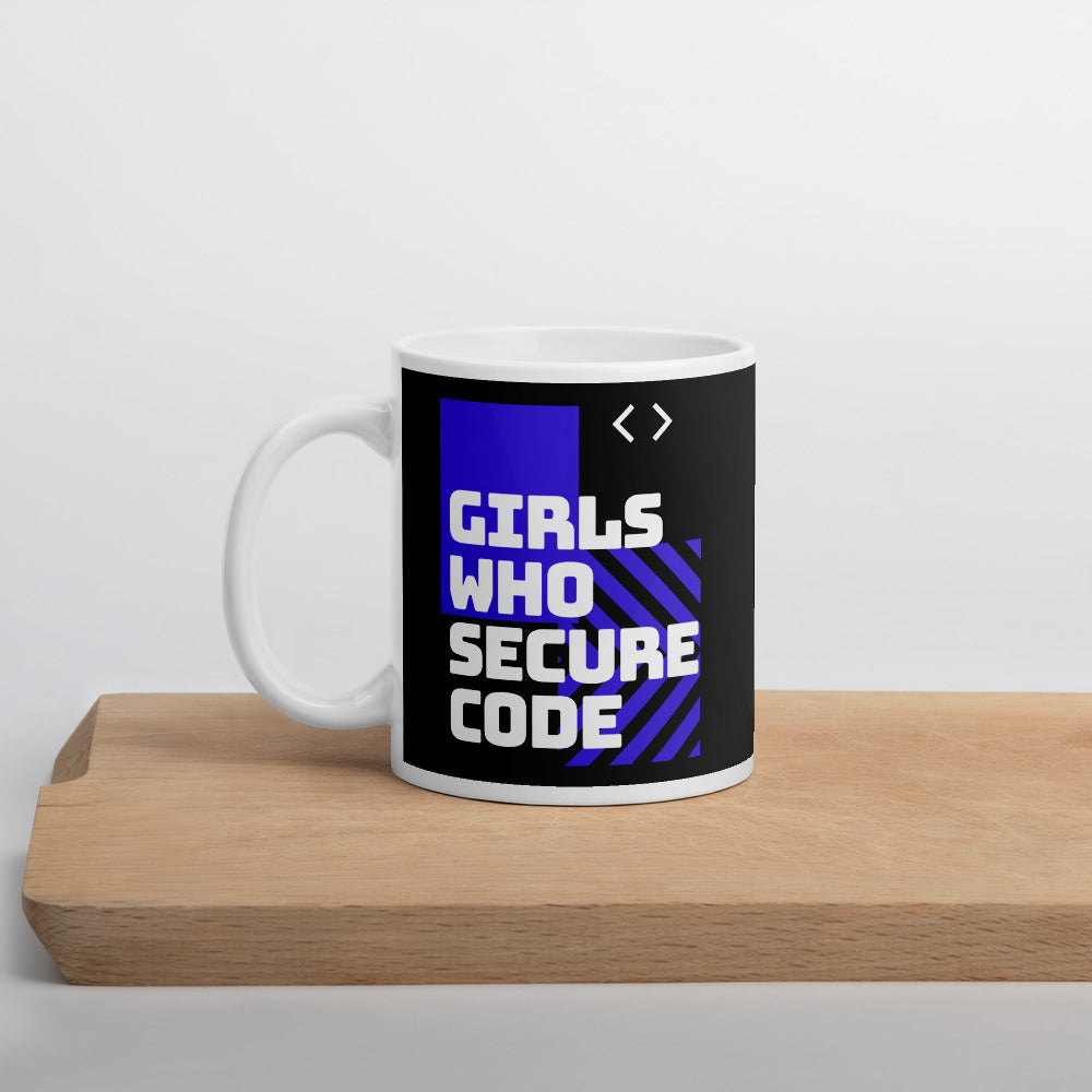 "Girls who secure code" Custom Mug