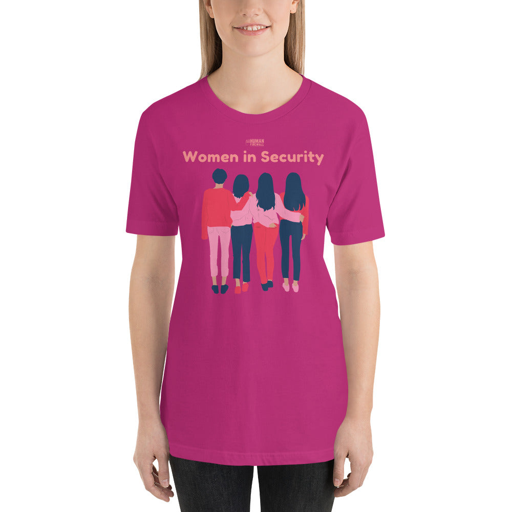 "Women in Security" Custom Women's T-Shirt humanfirewall.myshopify.com