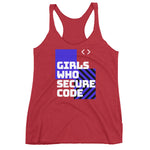 "Girls who secure code" Custom Women's Racerback Tank