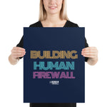 "Building Human Firewall" Vintage Cyber Security Custom Sample Poster www.buildinghumanfirewall.com