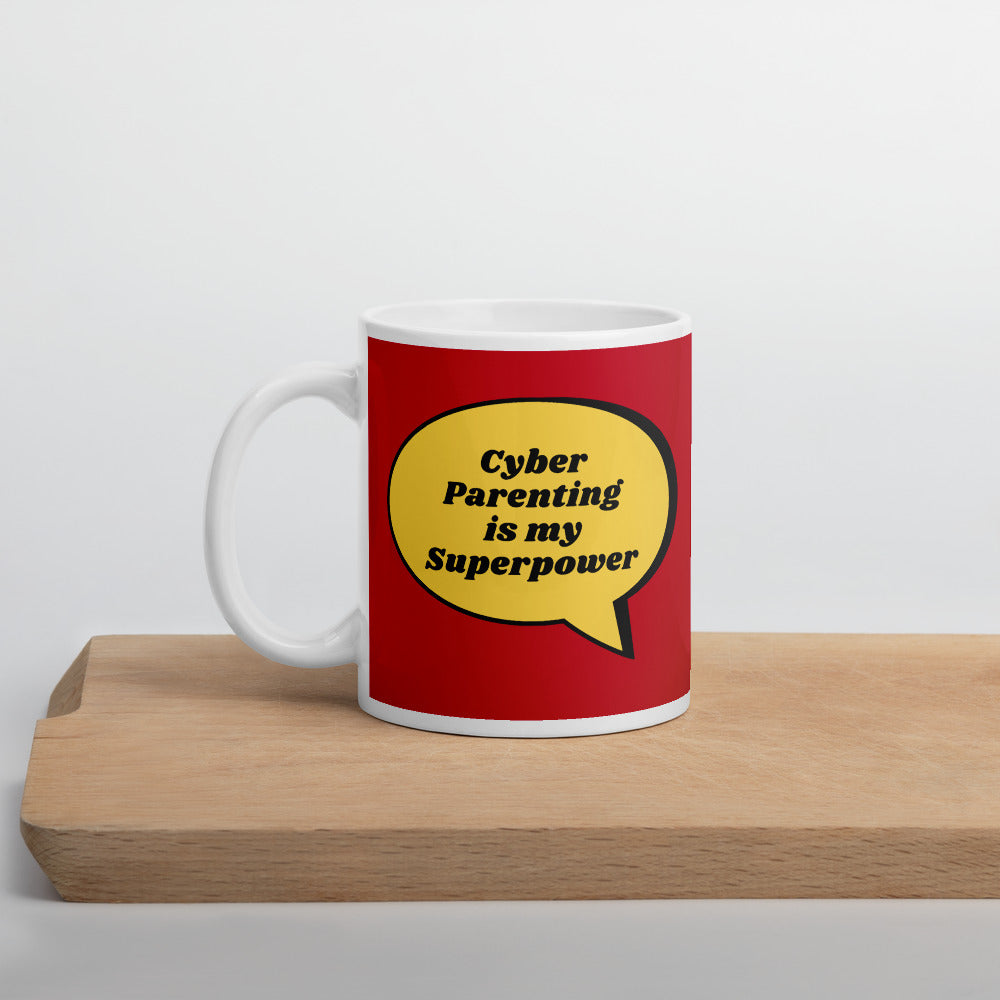 "Cyber Parenting is My Superpowers" Custom Mug humanfirewall.myshopify.com