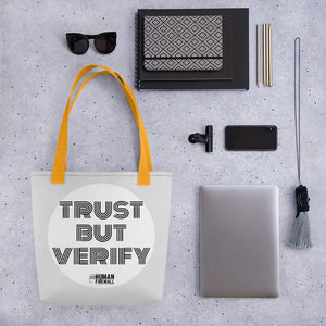 "Trust But Verify" Cyber Security Custom Tote bag