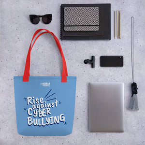 "Rise Against Cyberbullying" Custom Tote bag