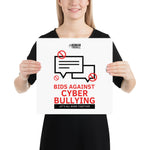 "Bid Against Cyber Bullying" Cyber Security Custom Sample Poster www.buildinghumanfirewall.com