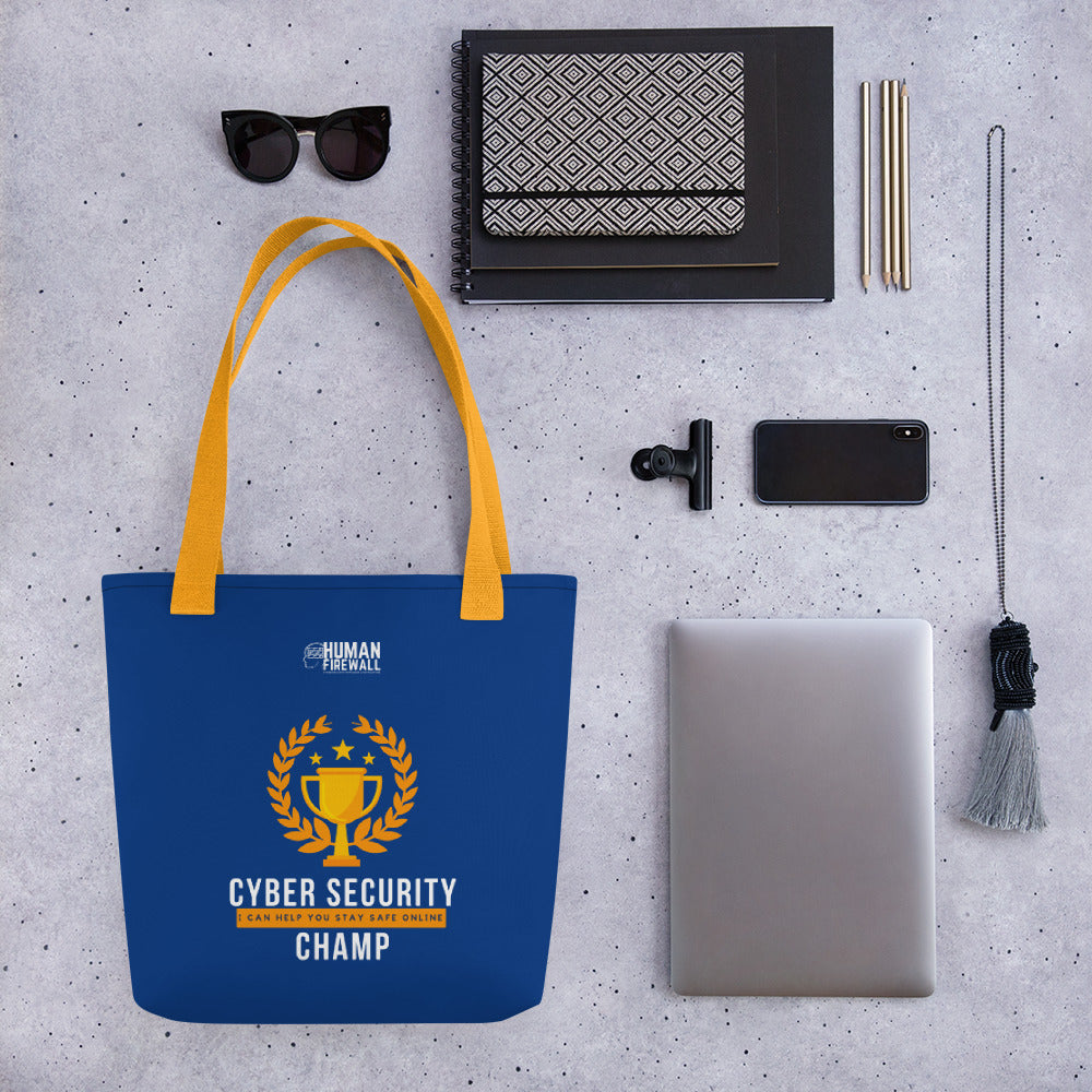 "Cyber Security Champ" Cyber Security Custom Tote bag