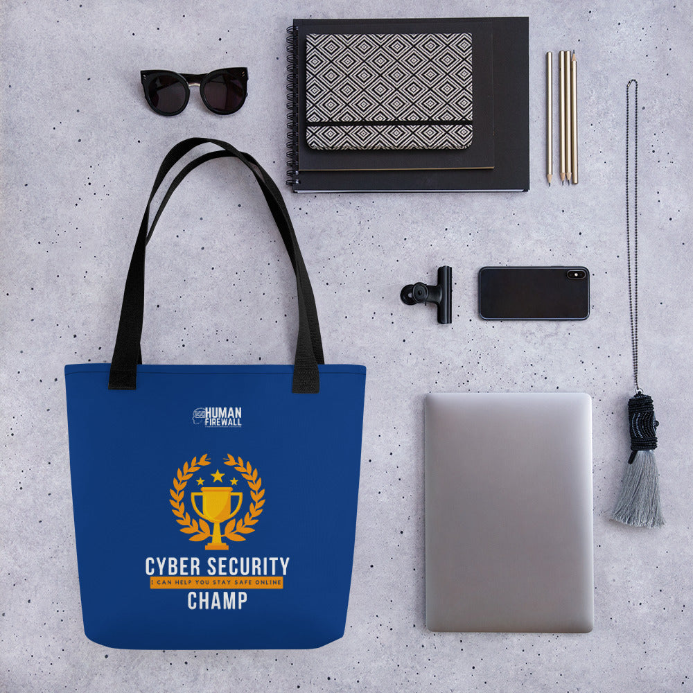 "Cyber Security Champ" Cyber Security Custom Tote bag