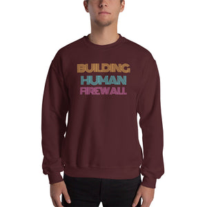 "Building Human Firewall" Vintage Cyber Security Custom Men's Sweatshirt www.buildinghumanfirewall.com