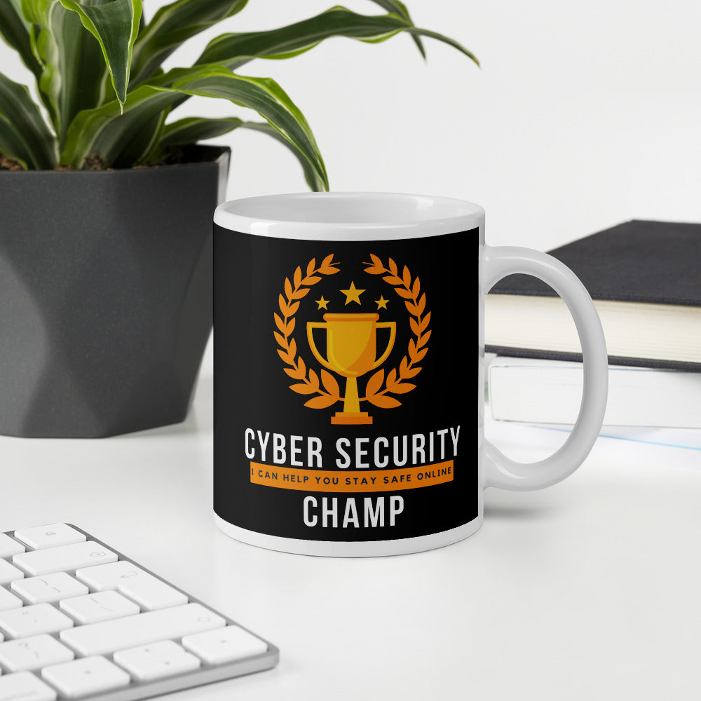 "Cyber Security Champ" Custom Mug humanfirewall.myshopify.com