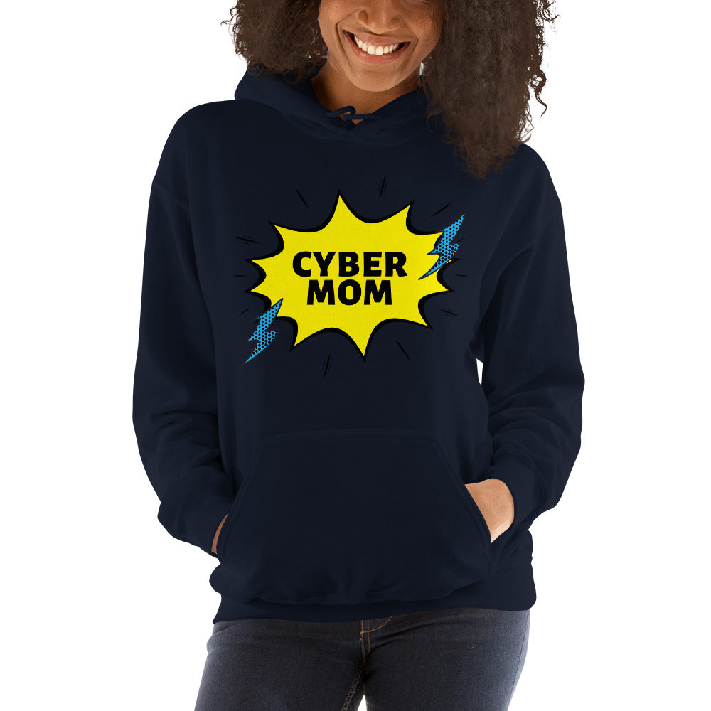 "Cyber Mom" Cyber Security Custom Women's Hoodie www.buildinghumanfirewall.com