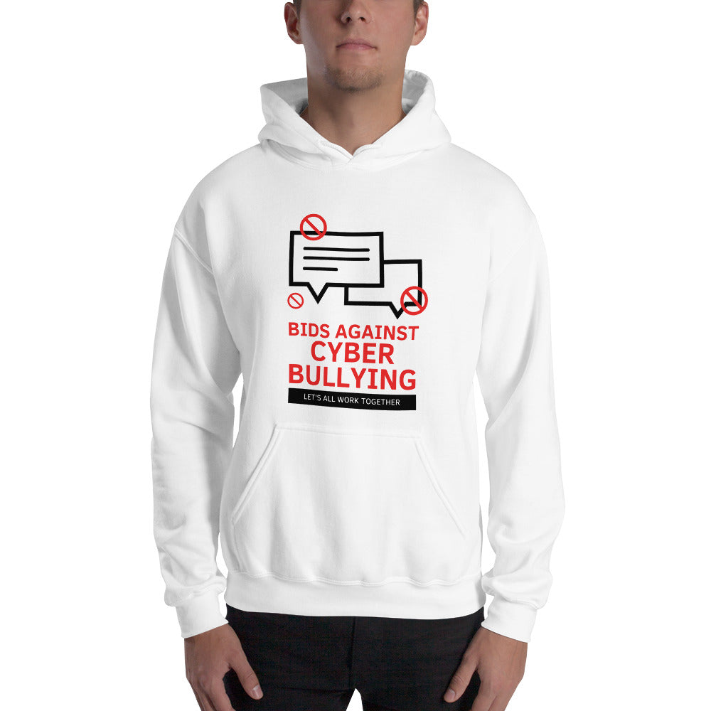 "Bid Against Cyber Bullying" Custom Men's Hoodie www.buildinghumanfirewall.com