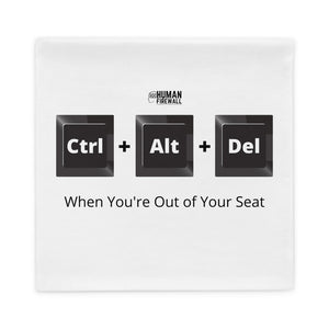 "Ctrl+Alt+Del Keyboard Button" Cyber Security Custom Pillow Case www.buildinghumanfirewall.com