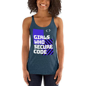 "Girls who secure code" Custom Women's Racerback Tank