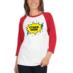 "Cyber Mom" Cyber Security Custom Women's 3/4 Sleeve Raglan Shirt www.buildinghumanfirewall.com