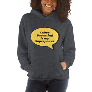 "Cyber Parenting is my Superpower" Human Firewall Custom Women's Hoodie www.buildinghumanfirewall.com