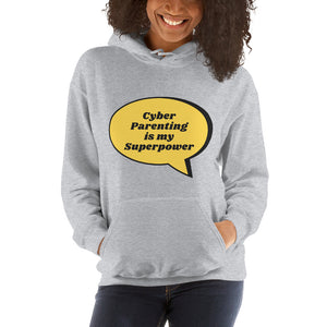 "Cyber Parenting is my Superpower" Human Firewall Custom Women's Hoodie www.buildinghumanfirewall.com