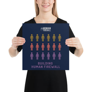 "Building Human Firewall (People)" Cyber Security Custom Sample Poster www.buildinghumanfirewall.com