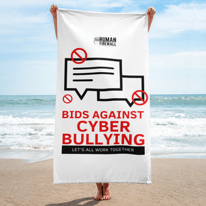 "Bid Against Cyber Bullying" Cyber Security Custom Towel