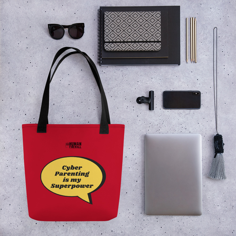 "Cyber Parenting is my Superpower" Custom Tote Bag