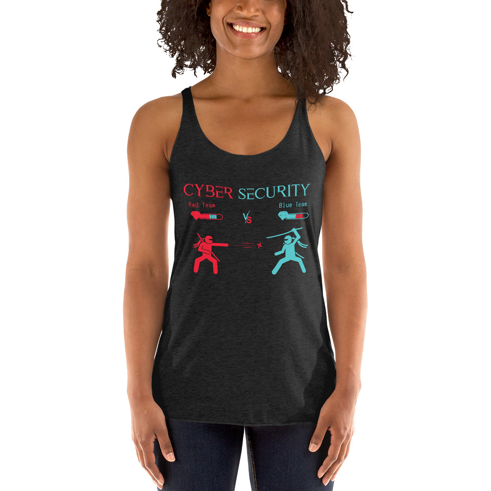 "Red Team vs Blue Team" Custom Women's Racerback Tank