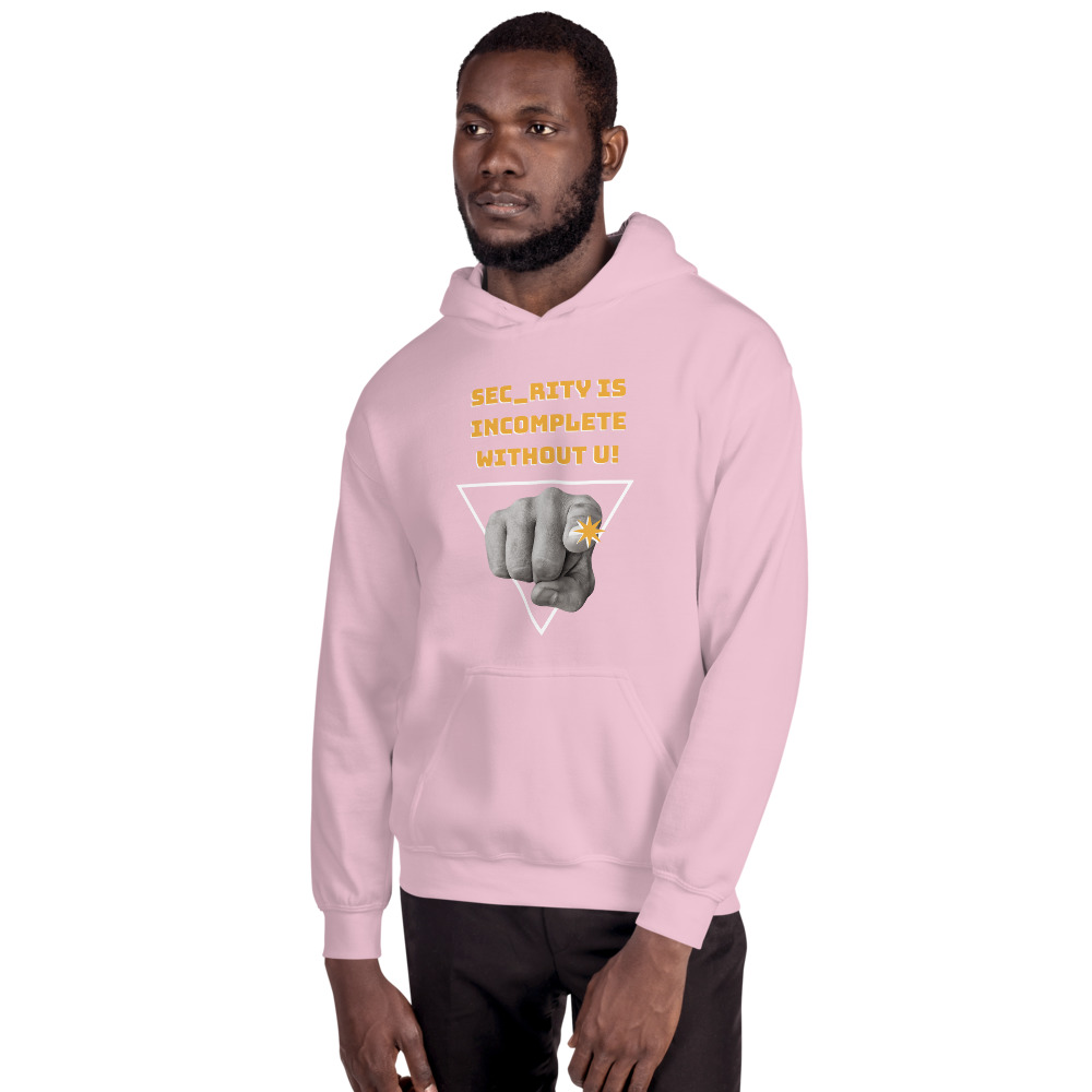 "Sec_rity is Incomplete Without U" Custom Unisex Hoodie - Image 9