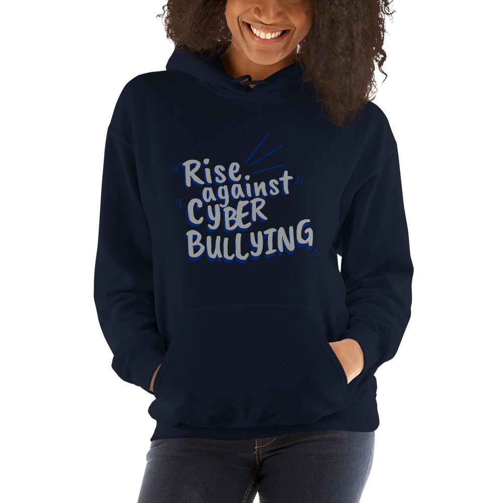 "Rise Against Cyberbullying" Custom Unisex Hoodie - Image 3