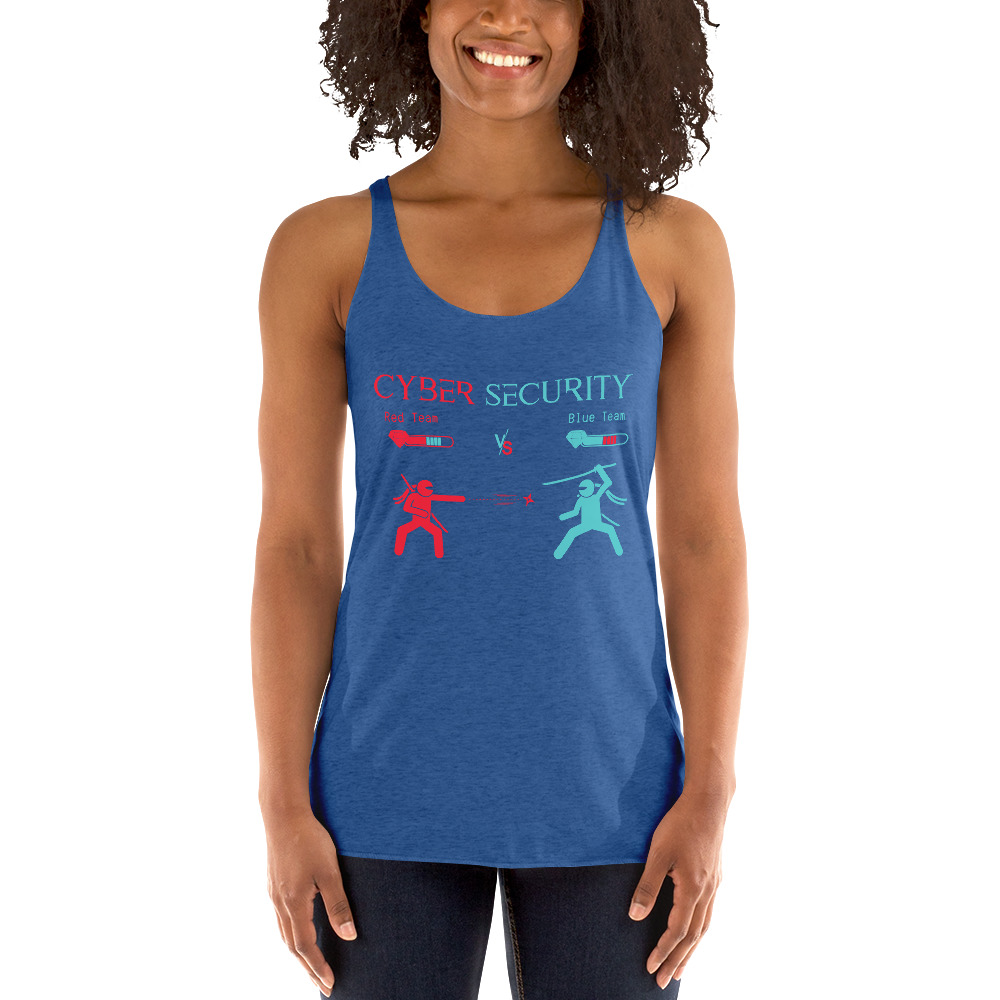 "Red Team vs Blue Team" Custom Women's Racerback Tank - Image 5