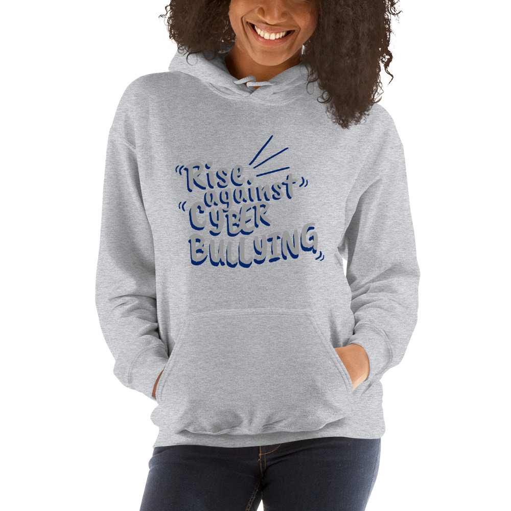 "Rise Against Cyberbullying" Custom Unisex Hoodie - Image 4