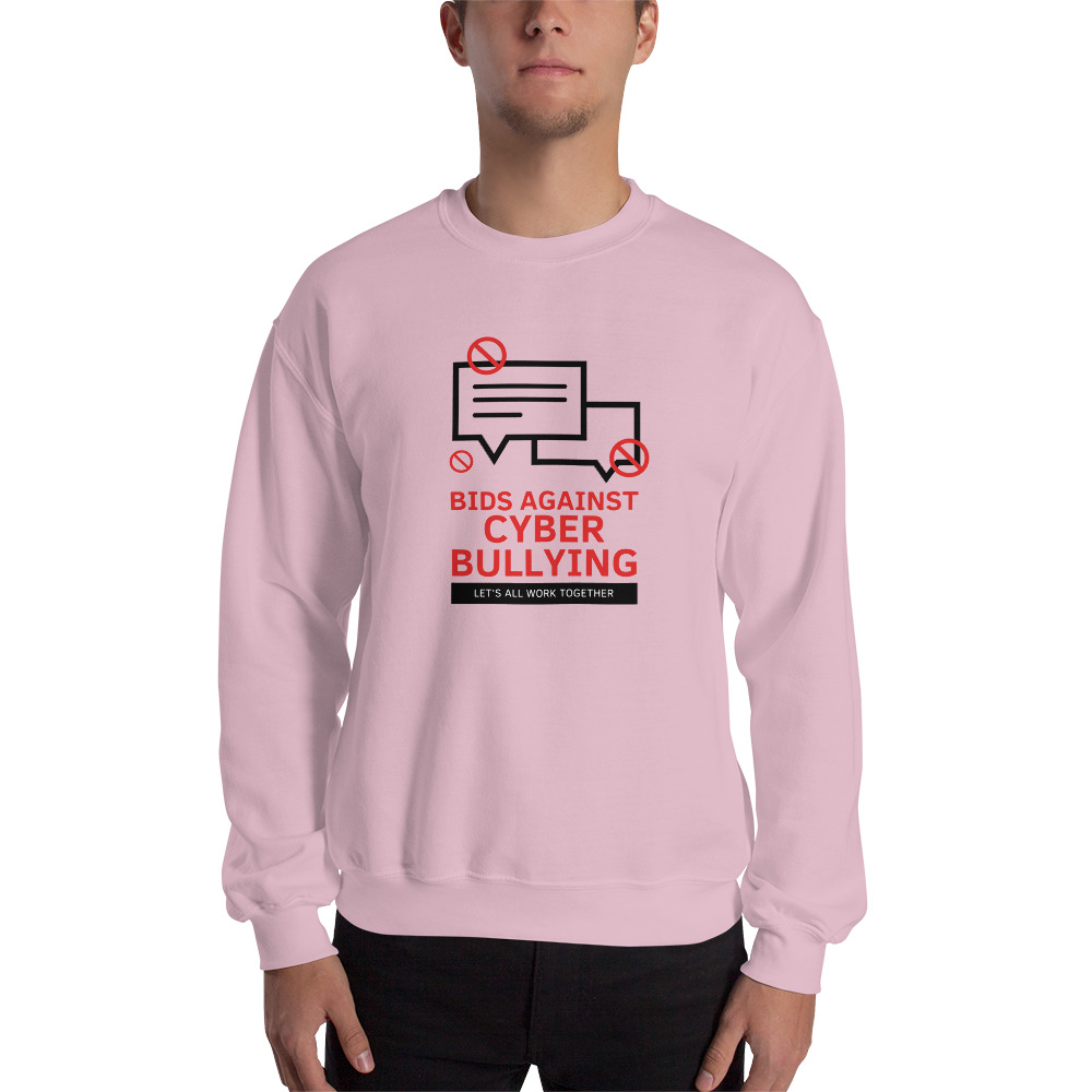 "Bid Against Cyber Bullying" Custom Men's Sweatshirt - Image 8
