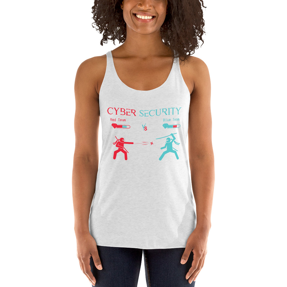 "Red Team vs Blue Team" Custom Women's Racerback Tank - Image 6
